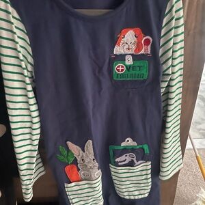 Veterinarian inspired dress!! Size 4-5 little girl